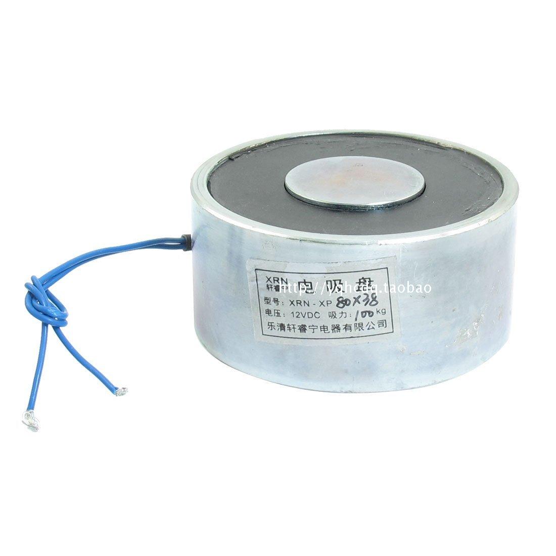 XP80/38 直流吸盘式电磁铁 吸力100kg 吸盘电磁铁 电磁铁12v/24v