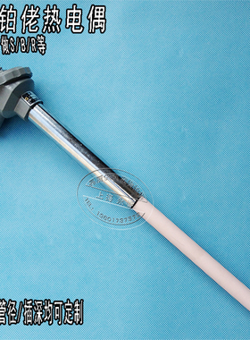 铂銠10-铂热电偶WRP-130 S型马弗炉高温钢玉热电偶温度探头