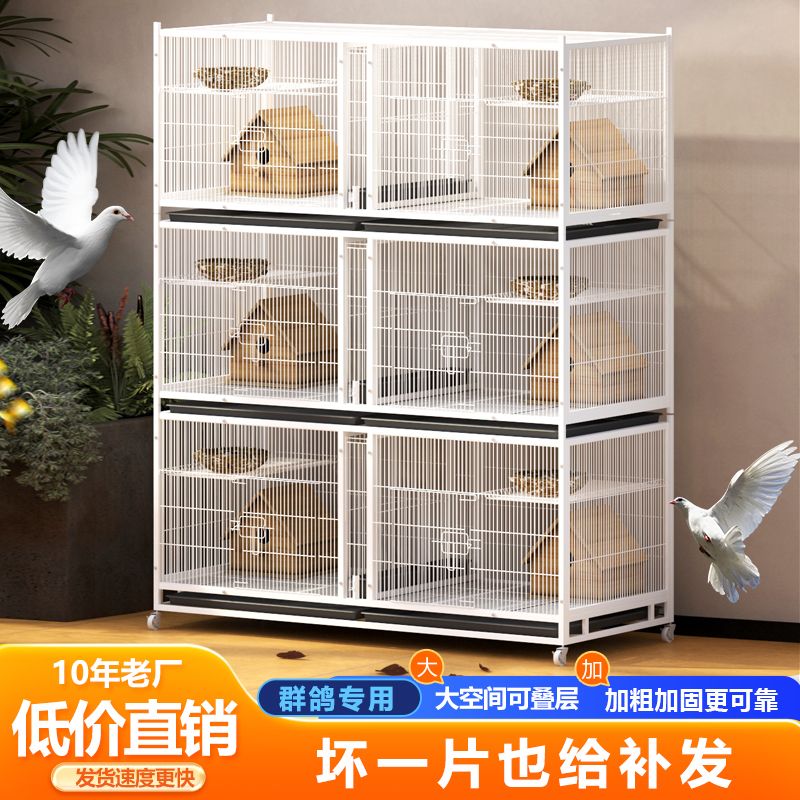 新款加密鸽子笼鹦鹉笼鸽子配对笼猫笼家用室内防老鼠黄鼠狼信鸽笼