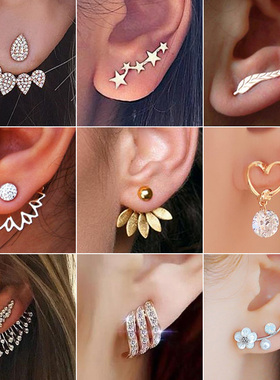 2020 New Fashion Simulated Pearls Pendient  Angel Wings Leaf