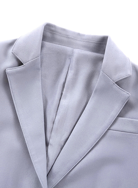 招行秋冬新款加厚西装外套工作服女工装制服灰色职业装