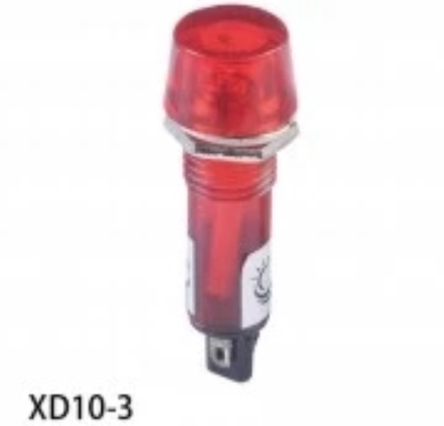 10只10mm电源小型信号灯工作指示灯XD10-3 DC12VDC24V