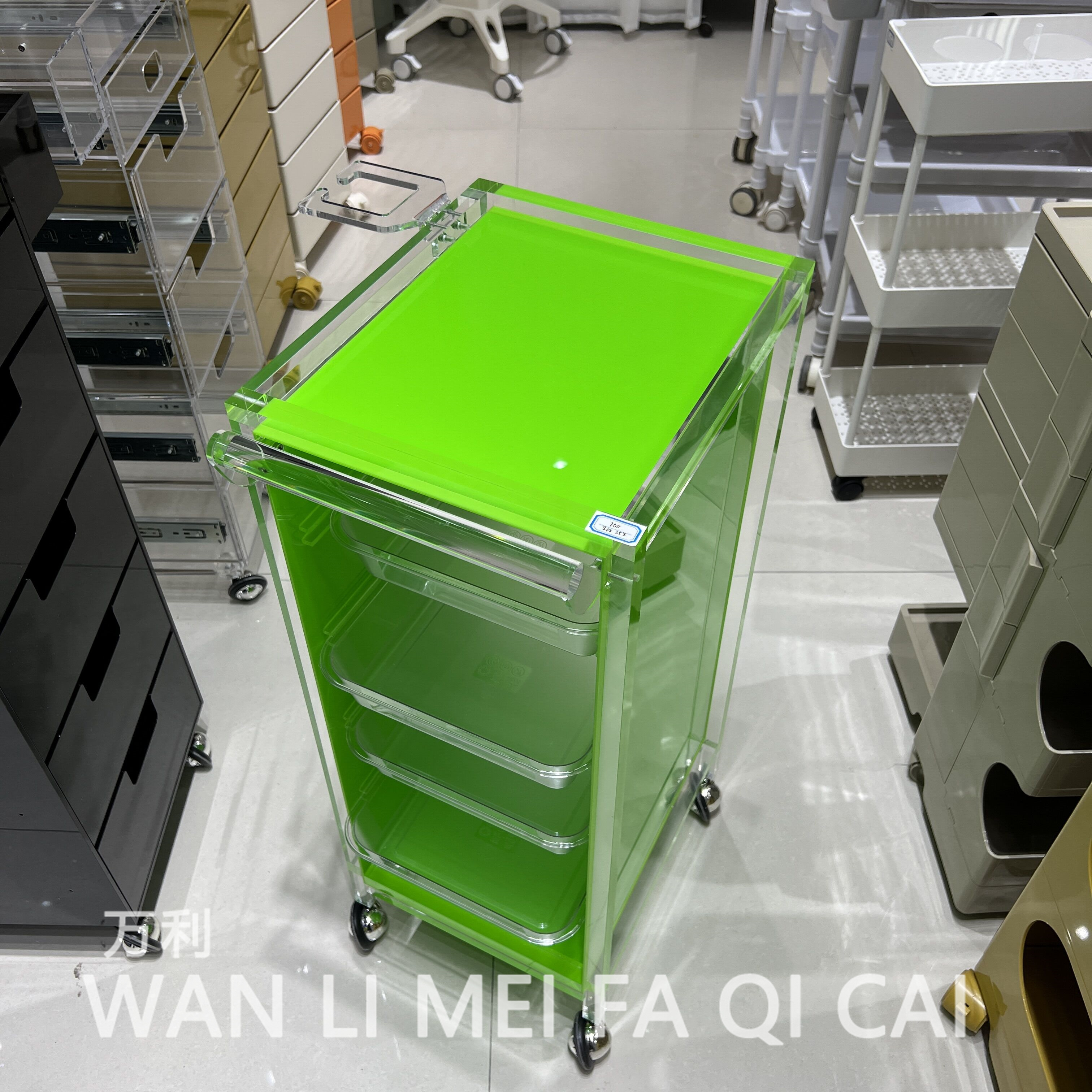 美容发工具车廊手推杠小