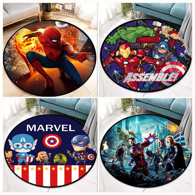 2024圆形地毯美国队长蜘