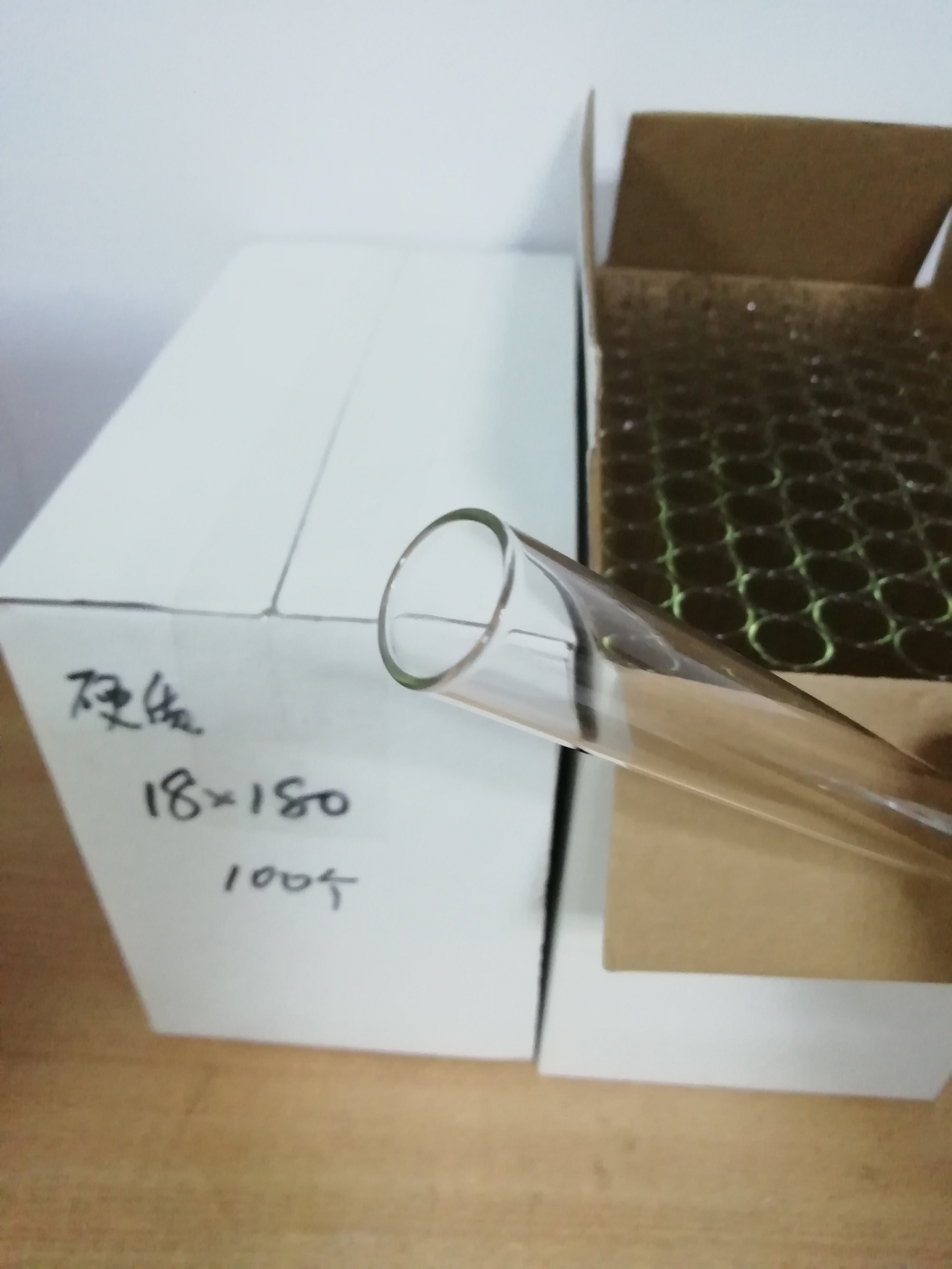 定制 硬质试管 20*180mm壁厚约1.7mm  耐热圆底玻璃试管*平口试管