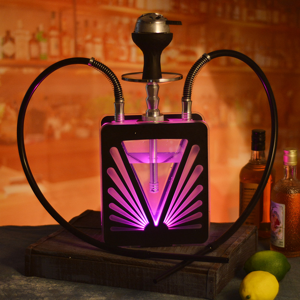 酒吧水烟全套水烟带灯hookah阿拉伯水烟套装水果味膏炭烟具戒烟
