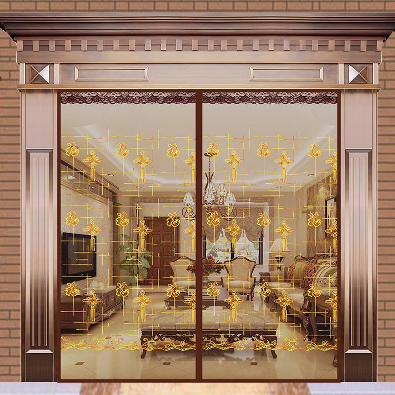 门帘防蚊串珠蝇魔术贴自