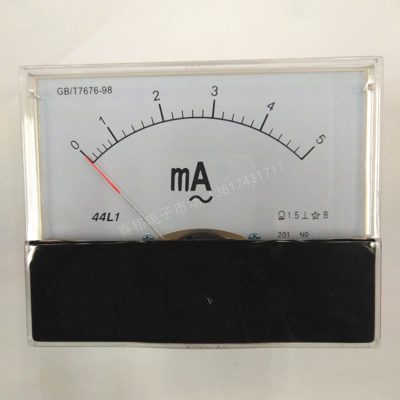44L1 2MA5ma 20MA 30mA 50 100MA 300 500MA指针式交流毫安电流表