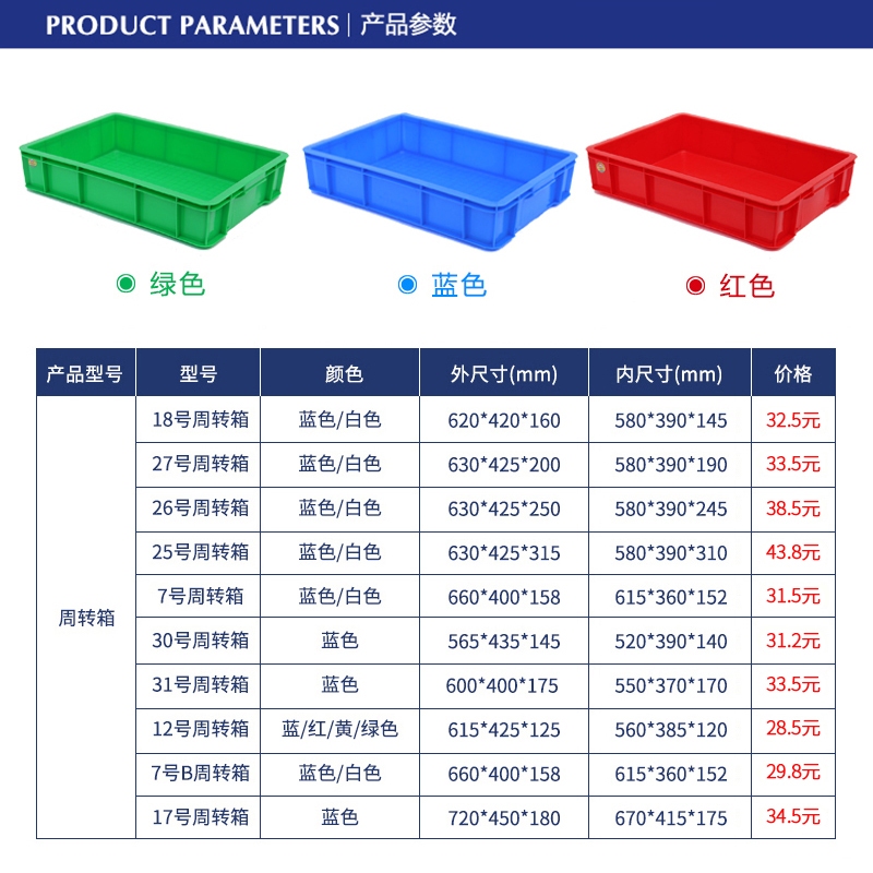 新品加厚塑料筐物流周转