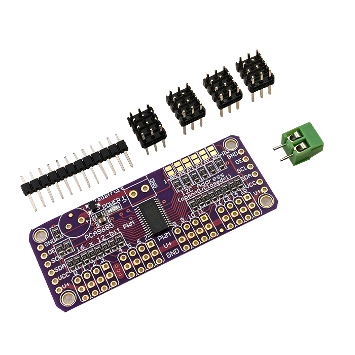 CJMCU-PCA9685 16通道 12位Fm+I2C总线 PWM 控制器舵机控制模块