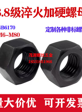 GB6170发黑8级六角螺母高强度六角螺母M10M12M14M16M20M24M27M30