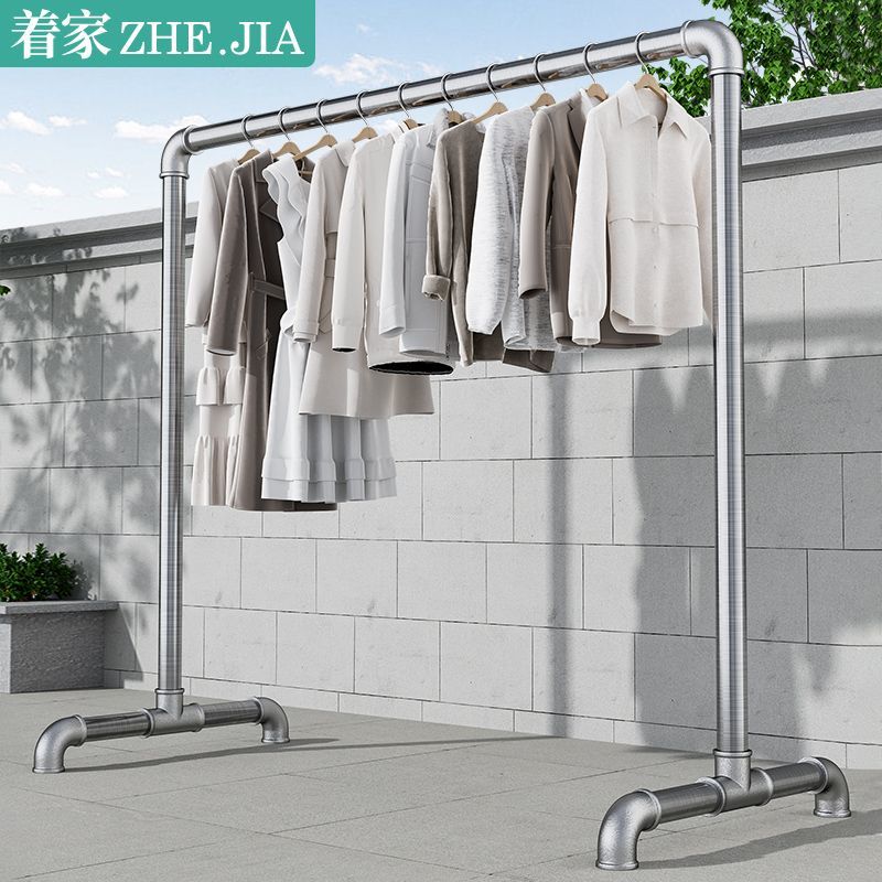 加粗钢管晾衣架单杆特厚