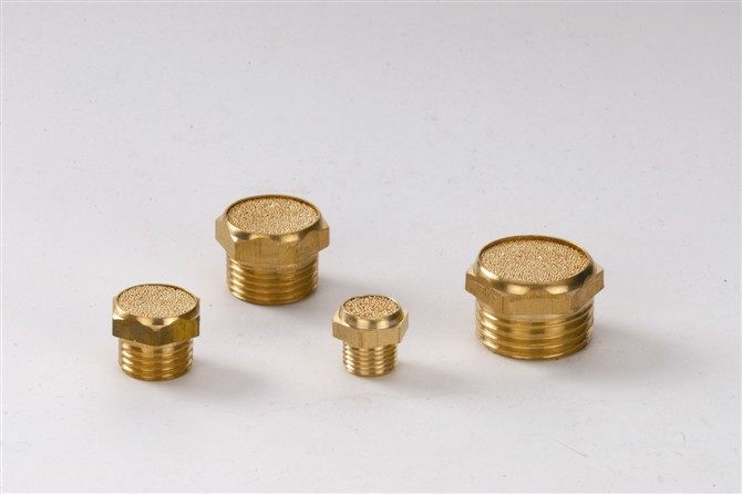 优质气动元件接头纯铜平头消音器电磁阀消声器BSLM 1 2 3 4分厂家