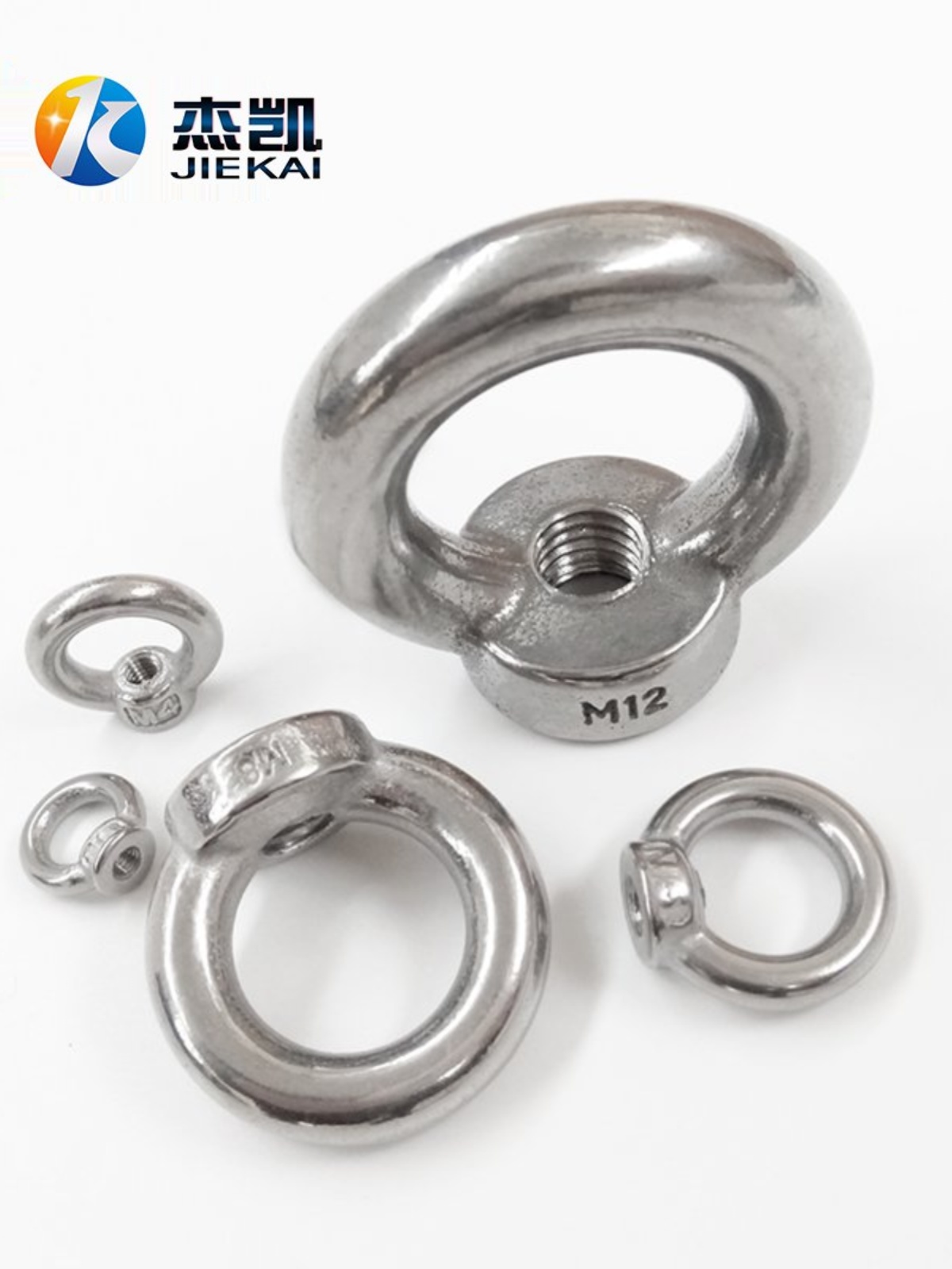 304不锈钢吊环螺丝 加长吊环螺栓 吊钩螺丝 挂钩螺丝M6M8M10M12