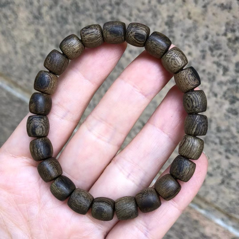 柬埔寨沉香手串圆珠单圈