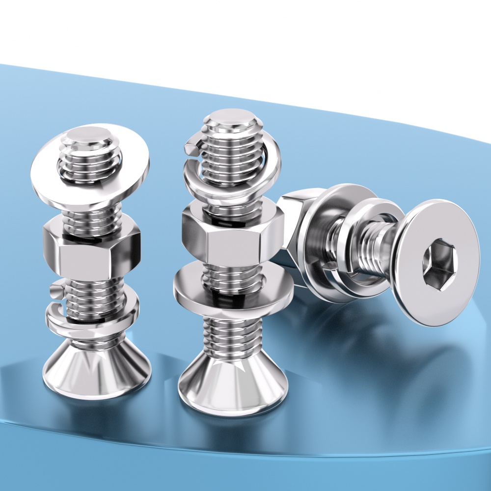 沉头内六角螺钉母平垫弹