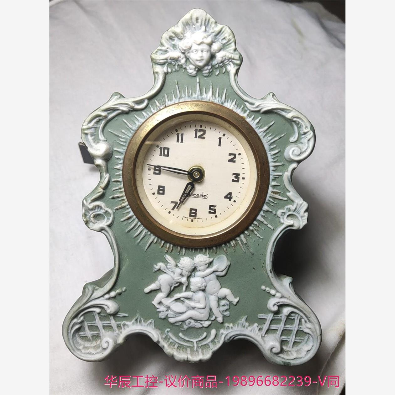 德国钟表 梅赛德斯 瓷楼走时正常,外形尺寸约:宽112*--议价商品