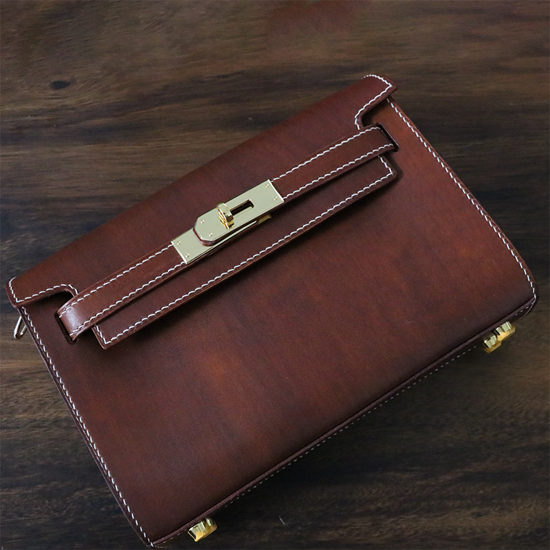 新款真皮手工包包 时尚单肩斜挎包 全套材料包 专业手工视频教程