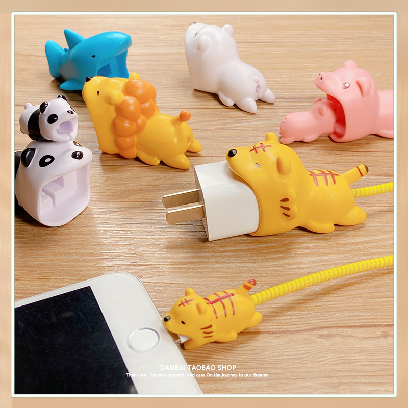 数据线保护套线12平板一口咬手机线防猫咬收纳扣可爱安卓