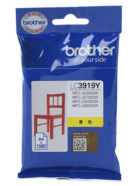 兄弟（Brother）LC3919Y墨盒（黄色适用于兄弟MFC-J2330DW/J2730D
