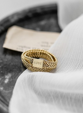 欧美复古时尚戒指不掉色