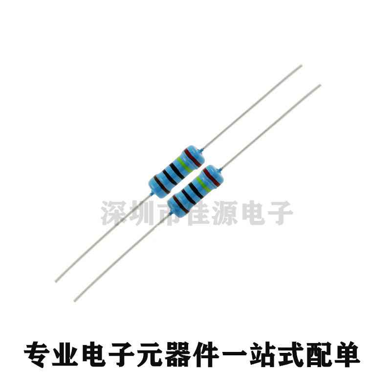 1W2W3W金属膜五色环精密电阻 1% 1R 10R 100R 1K 2K 10K 100K 1M