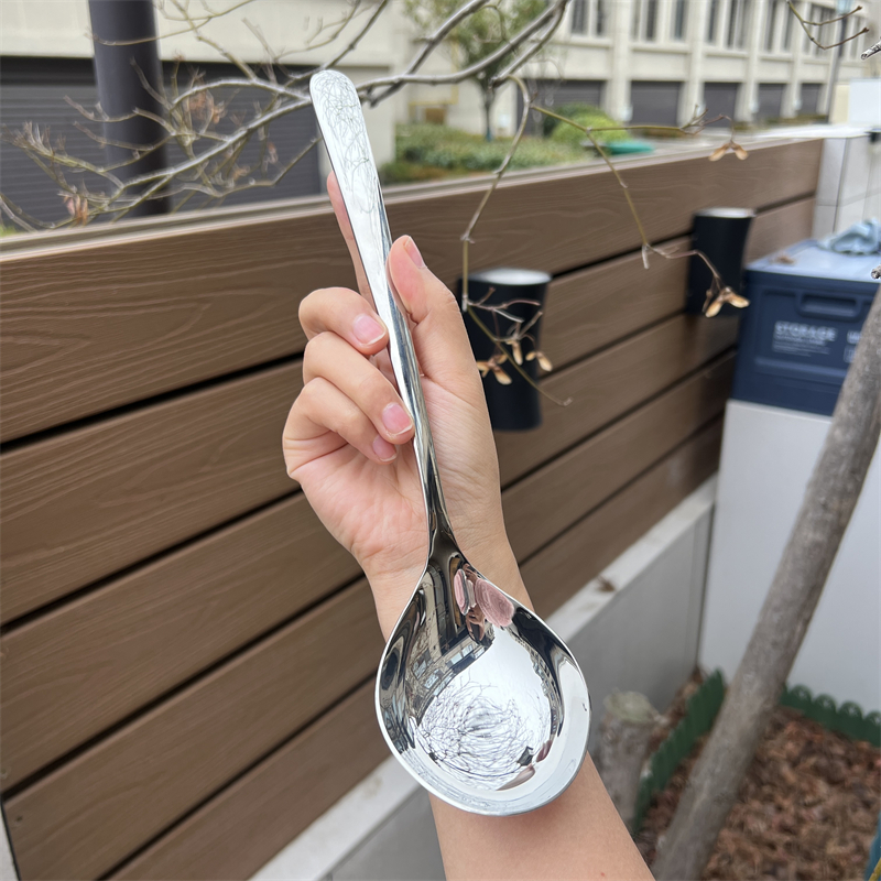 【特大】公用勺分菜勺304不锈钢长柄餐勺分餐勺大公勺超大号调羹