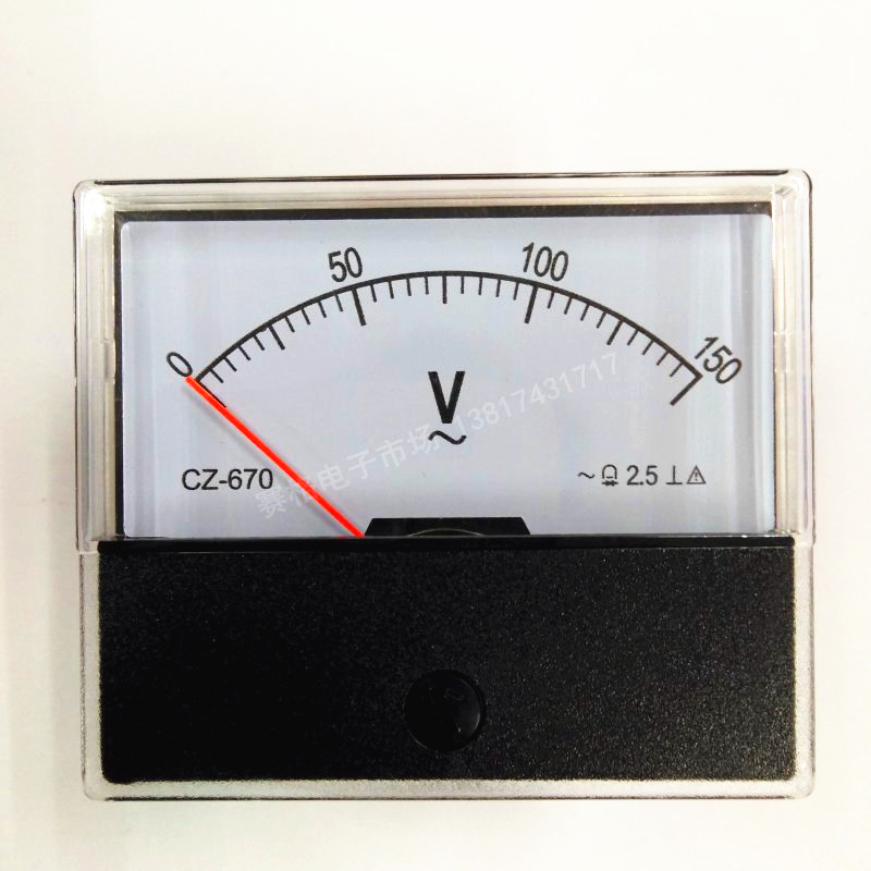 CZ-670 AC 150V 300V 1500/150V 交流电压表指针式电流电压表机械