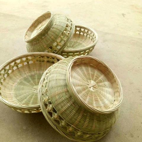 竹编圆形水果篮馒头筐家