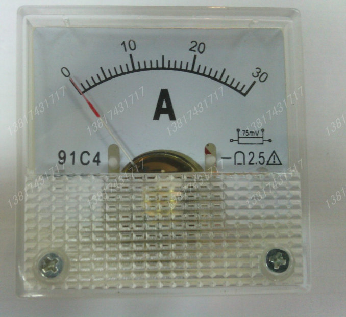 91C4-30A /75mV 直流指针式电流表 面板表 电流电压