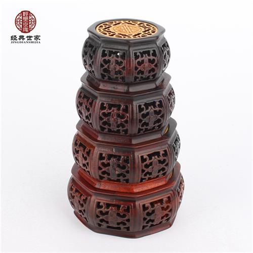 包邮红木雕酸枝镶黄杨八