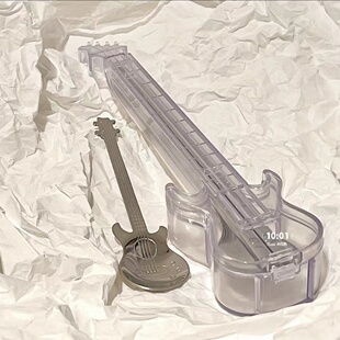 吉他餐具盒食品级筷子勺叉上班族便携套装304不锈钢三件套收纳盒