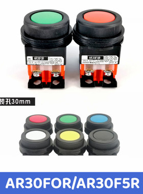AR30FOR-11 10 01 G R B Y W平头按钮开关自复AR30F0R富士