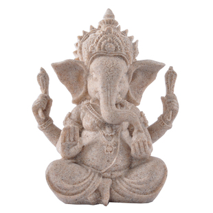 Vintage Sandstone Elephant Indian Ganesha Sculpture for Home