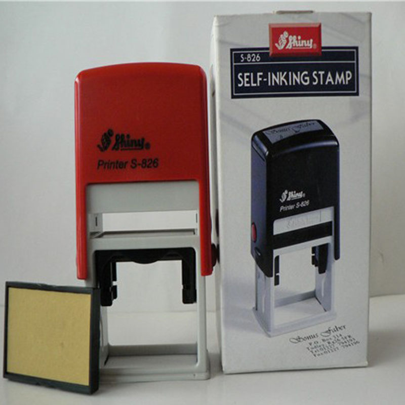 热卖新力S-826文本回墨印章自定义内容出库确认检验合格章24X41MM