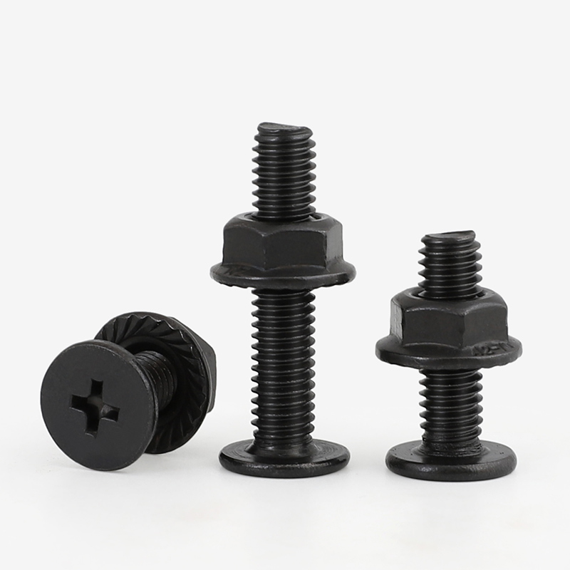 黑色不锈钢螺丝平头十字