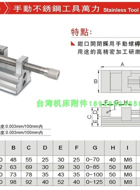 正品台湾精展不锈钢工具萬力53346-VHS-VHS20-VHS25-VHS30-VHS40