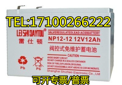 LEISHIDAYTOU雷仕顿蓄电池NP12-12喷雾器12V12AH门禁消防UPS/EPS
