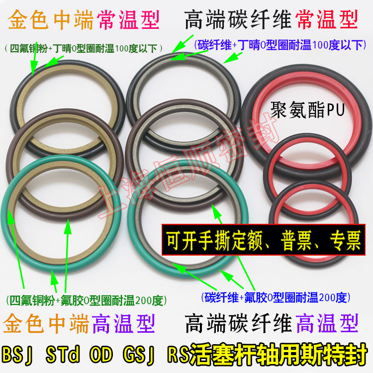 BSJ STd GSJ油封密封圈轴用斯特封OD/RS36/38*3.2/4.2/6.3四氟垫