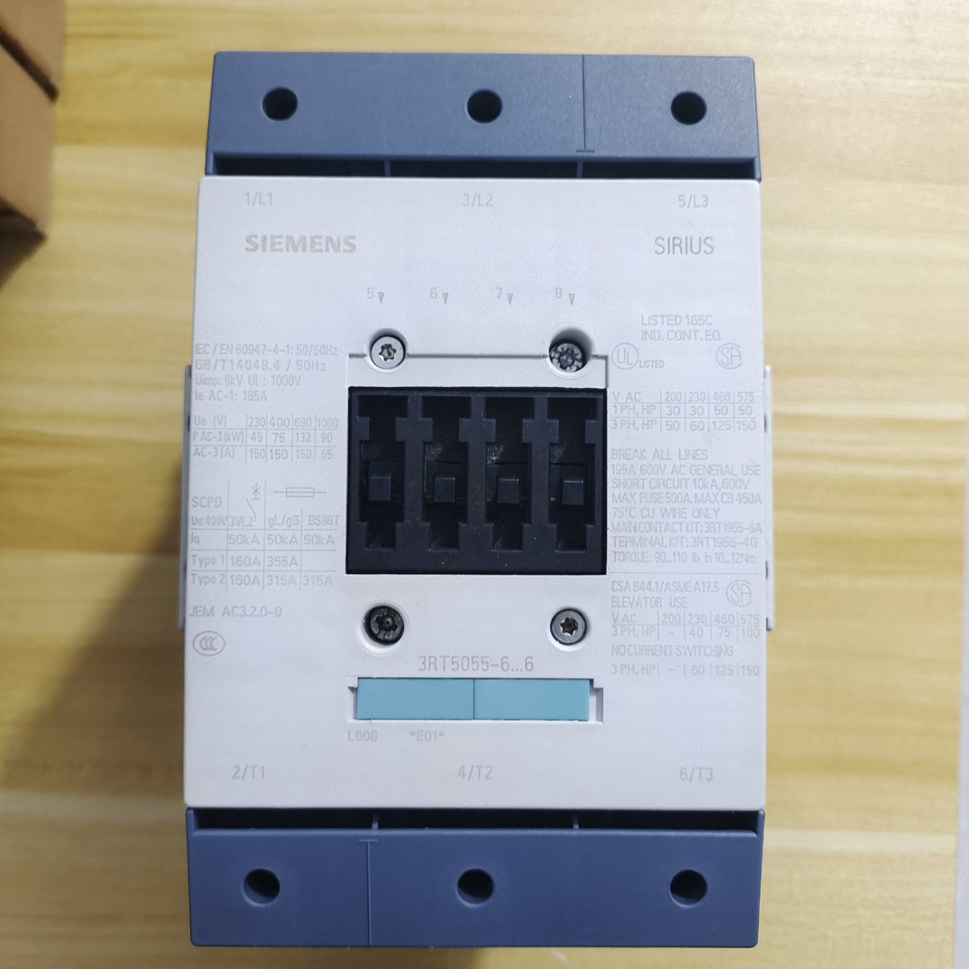 SIMENS西门子接触器3RT5055-6AP36原装二手拆