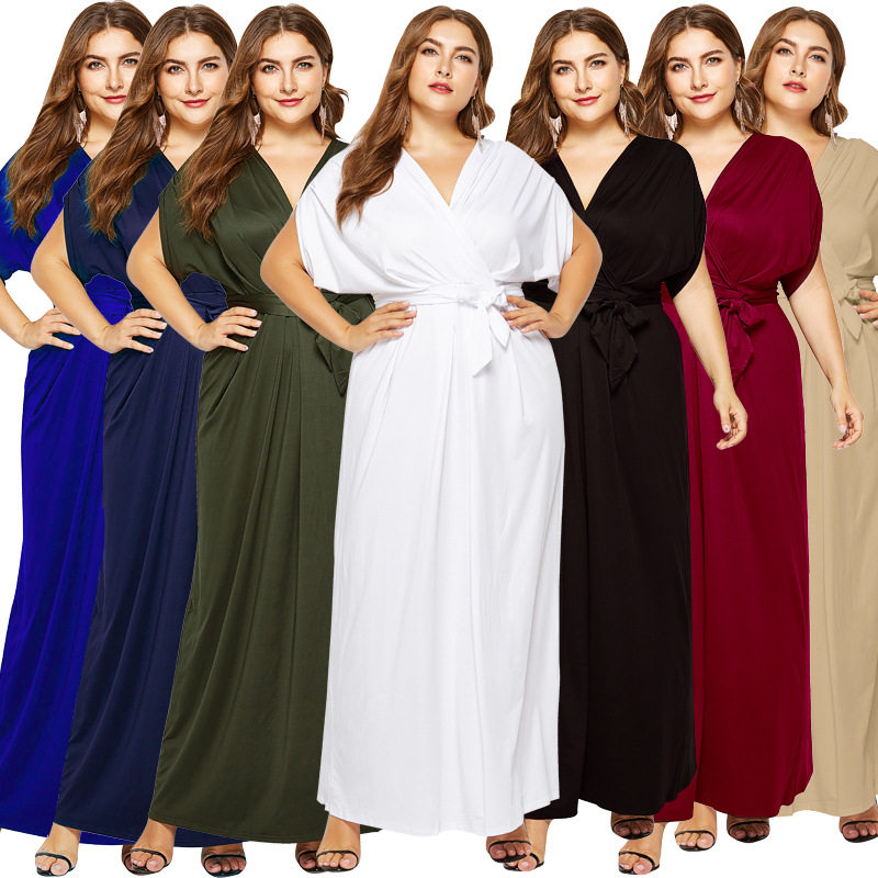 sexy women dresses 2019 big size irregular bat sleeve dress