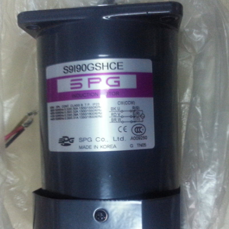 韩国SPG交流齿轮减速马达调速定速单相三相变频电动机S9I90GSHCE
