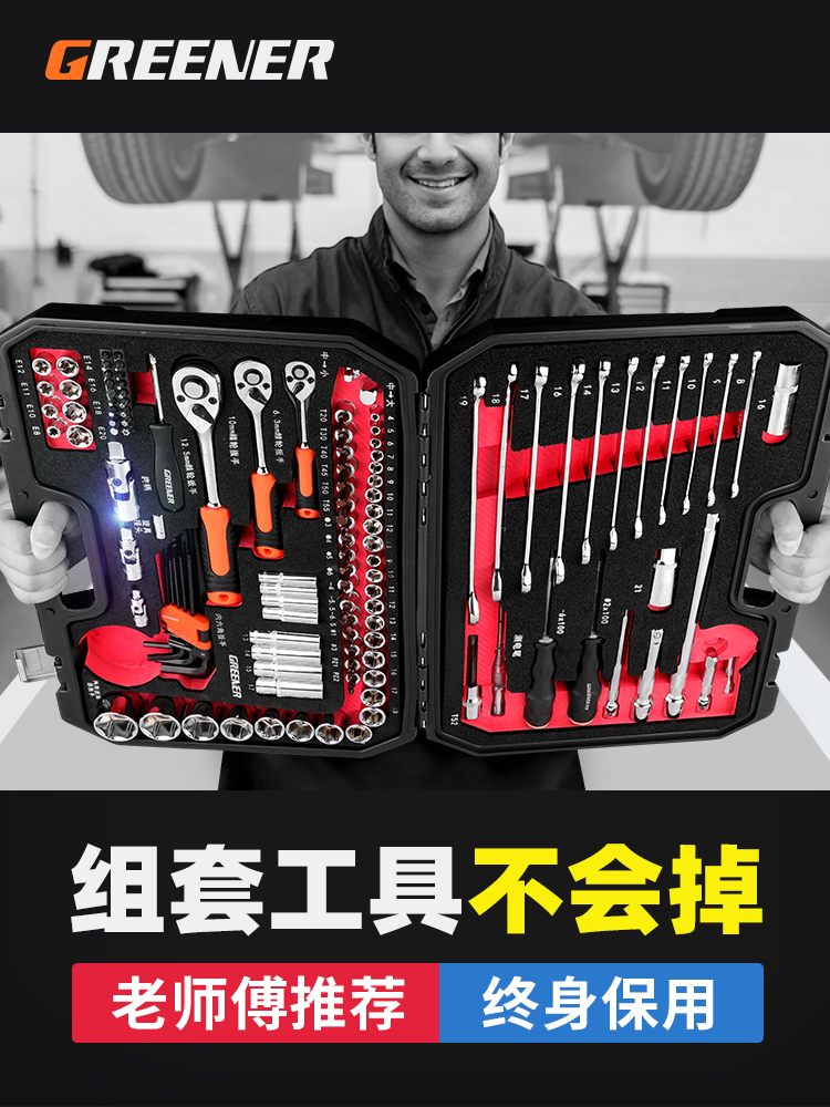 绿林套筒装组合扳手工具