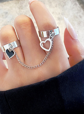 双指连体戒指朋克风menp