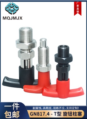 GN817.4T型手柄不锈钢旋钮柱塞XNTZ/XSTZ复位分度销弹簧螺纹销12