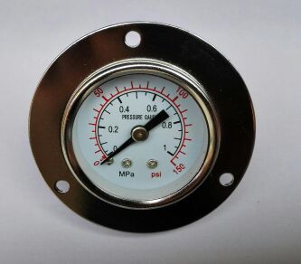 轴向带边压力表 背后外壳41～42.5mm 外框60.5mm 压力1mpa 150psi