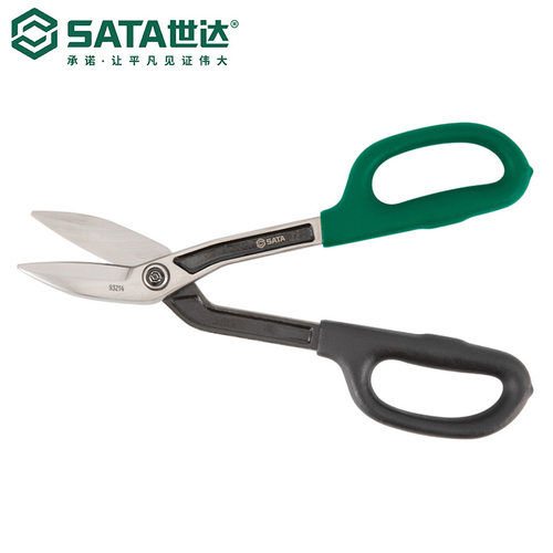 Sata/世达手动五金工具弯头铁皮剪10剪刀93214