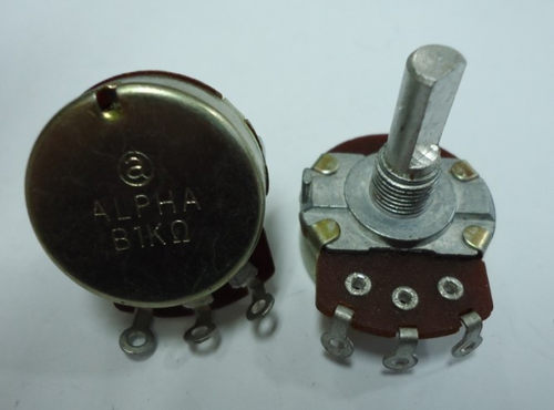 台湾ALPHA艾华产电吉他游戏机电位器单联RV24AF-10 B1K 20F
