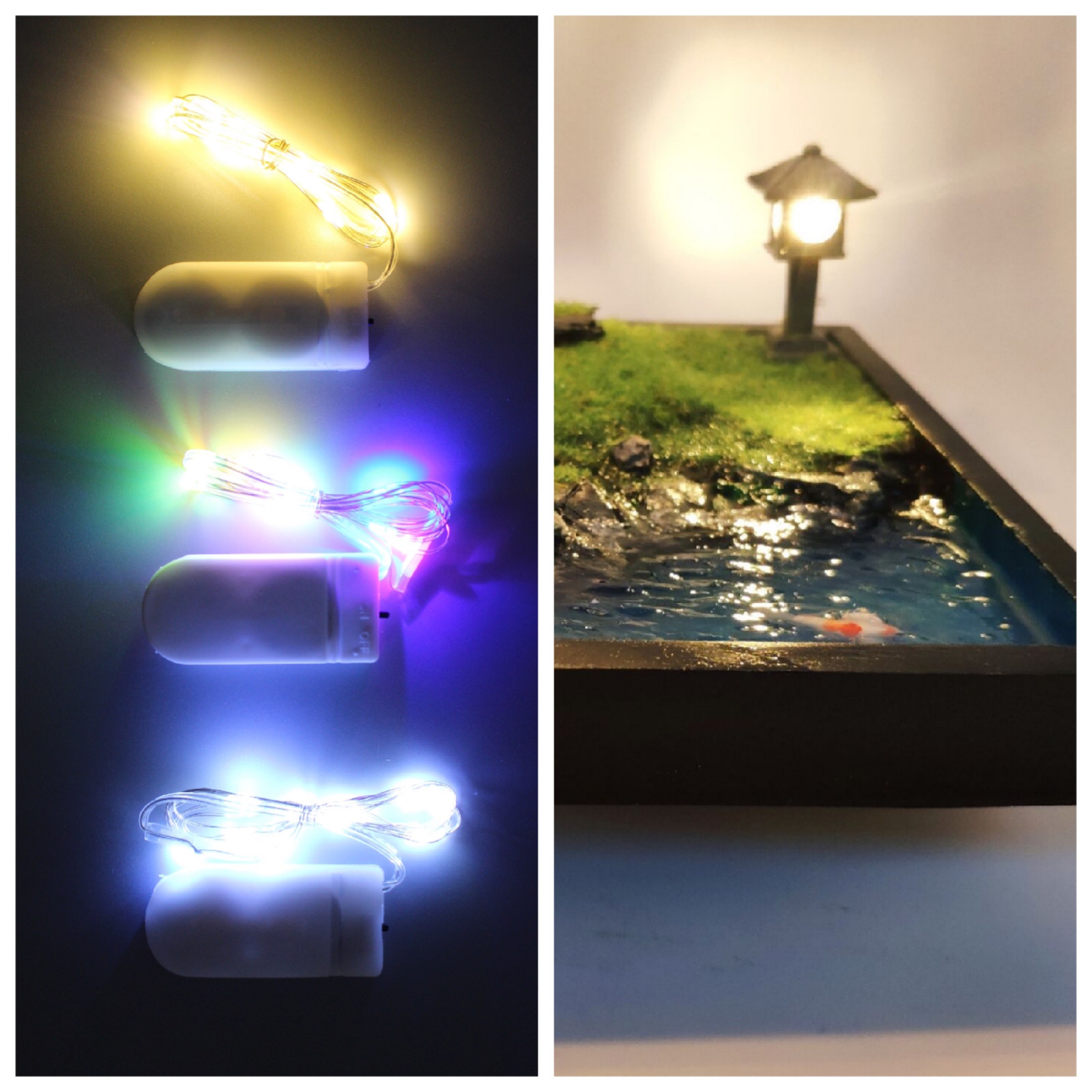 【墨叔家】粘土装饰小彩灯带电池led灯灯泡小电灯 暖光白光彩光