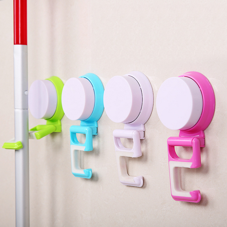 免安装吸盘拖把架抽气式